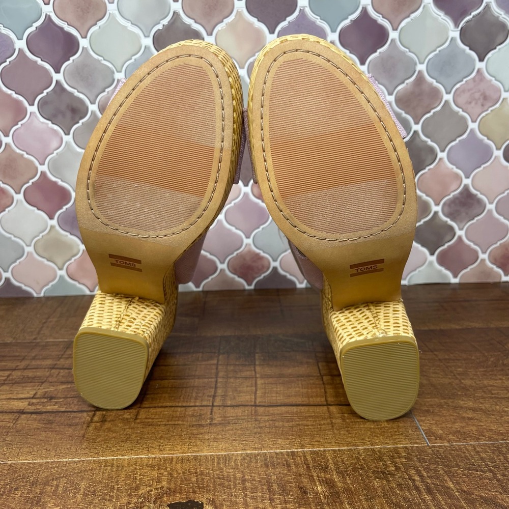 Toms - Ibiza Platform Heel Burnished Lilac‎ Heritage Canvas - Size 9 - Picture 12 of 17